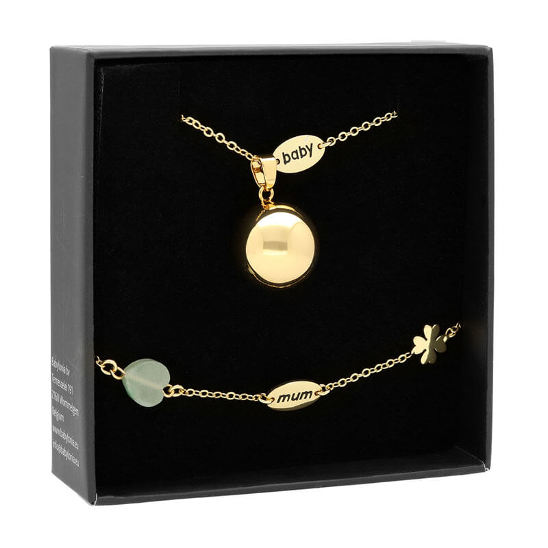 Coffret bola sur chaine avec son bracelet plaqués or rose - Bambinou