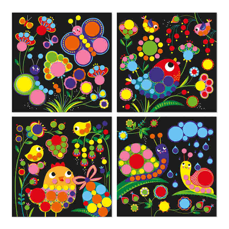 Coffret Créatif Gommettes Rondes 3 ans Janod images