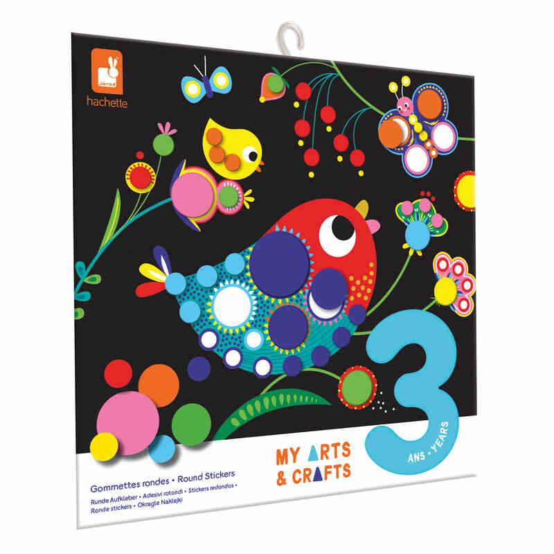 Coffret Créatif Gommettes Rondes 3 ans Janod produit face