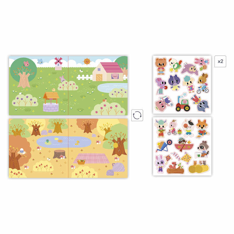 Coffret Créatif Stickers Epais Repositionnables 2 ans Janod images stickers