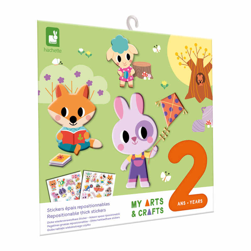 Coffret Créatif Stickers Epais Repositionnables 2 ans Janod package