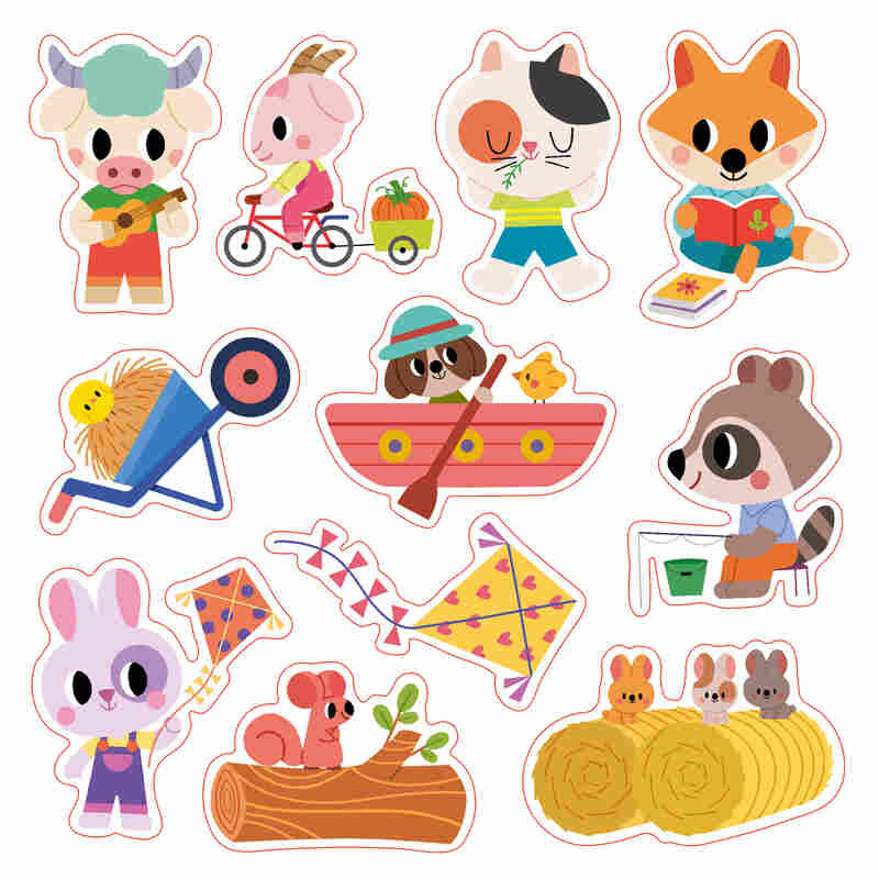 Coffret Créatif Stickers Epais Repositionnables 2 ans Janod sticker2