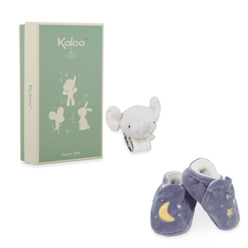 Coffret de Naissance Elephant Kaloo devant la boîte 