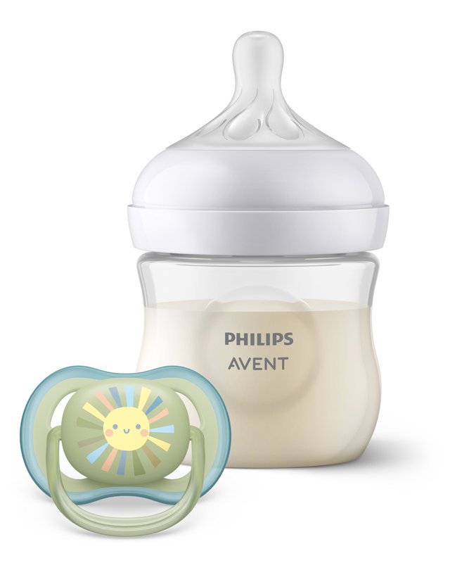 Coffret découverte Biberon natural 125ml + Sucette Ultra Air 0-6M Phillips Avent coffret