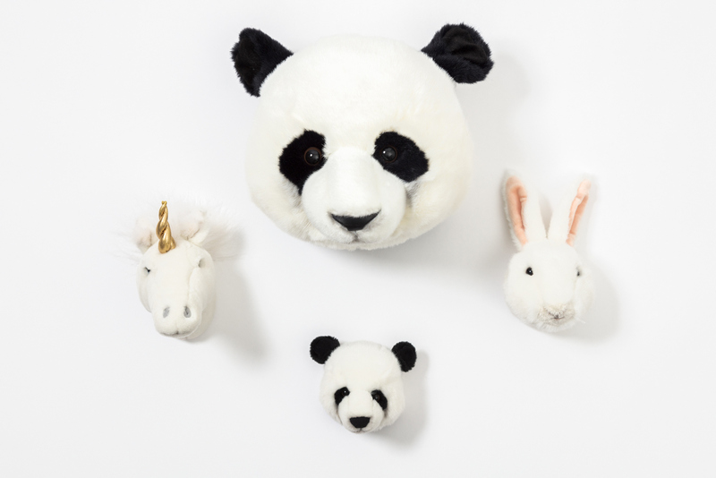 Coffret Mini Trophées Peluches Lovely WILD AND SOFT 4 animaux face