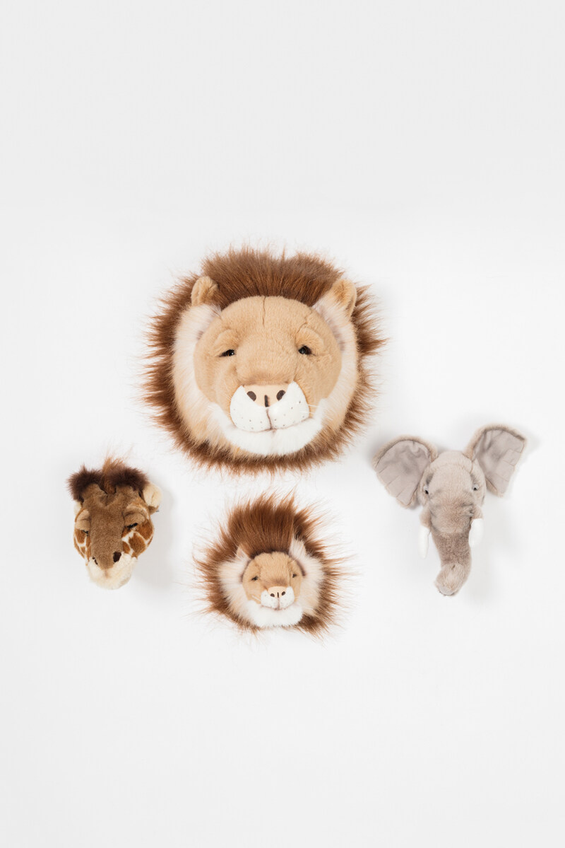 Coffret Mini Trophées Peluches Safari WILD AND SOFT 4 animaux face2