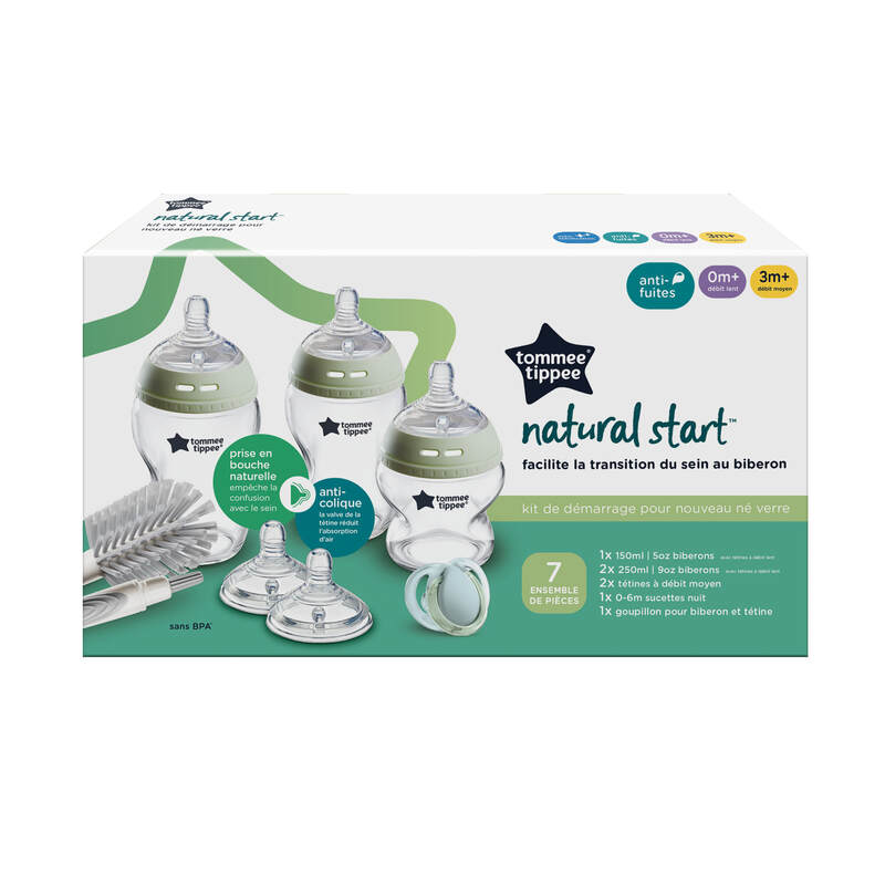Coffret Naissance Verre Natural Start Mixte Tommee Tippee package