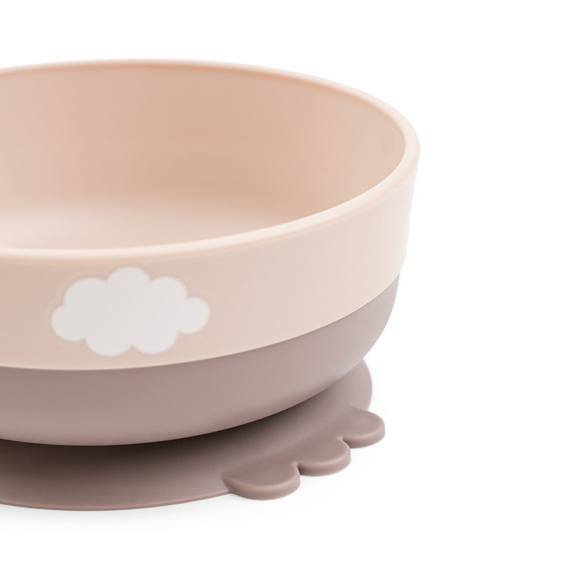 Coffret premier repas Foodie Happy clouds Rose DONE BY DEER assiette