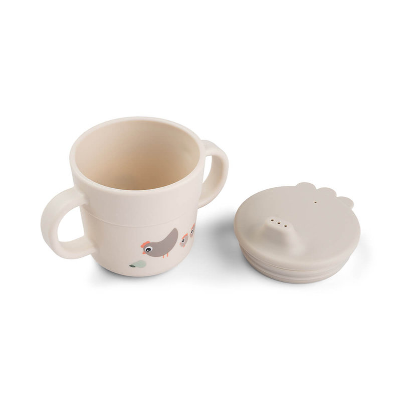 Coffret premier repas ventouse Foodie Tiny farm Sable Done by Deer tasse
