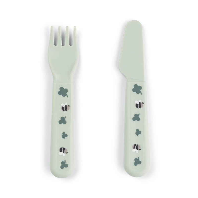 Coffret premier repas ventouse Foodie Tiny farm Vert Done by Deer couvert