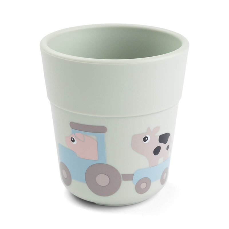Coffret premier repas ventouse Foodie Tiny farm Vert Done by Deer tasse