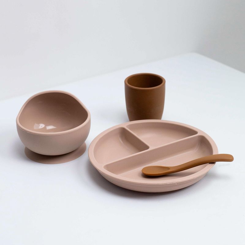 Coffret Repas 4pcs Silicone Sable et Caramel 3kg7 produit