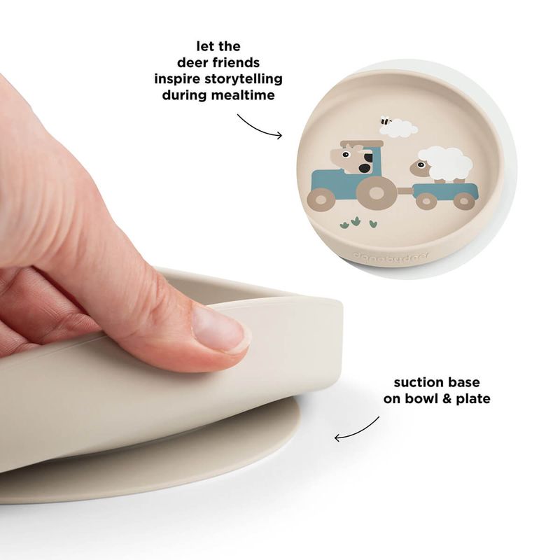 Coffret repas ventouse Tiny farm Sable Done By Deer détails
