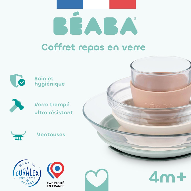 Coffret repas verre BEABA x DURALEX Natural Beaba infos 1