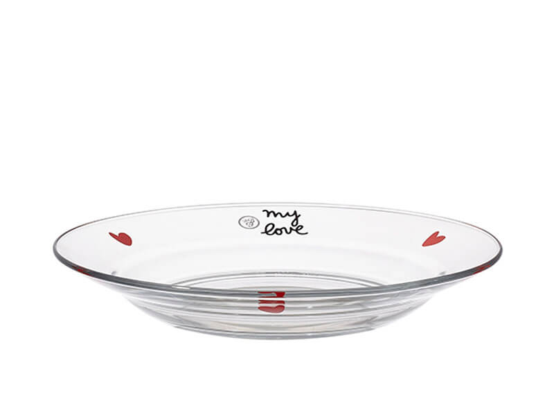 Coffret repas en verre Duralex Cœurs Le Biberon Français assiette