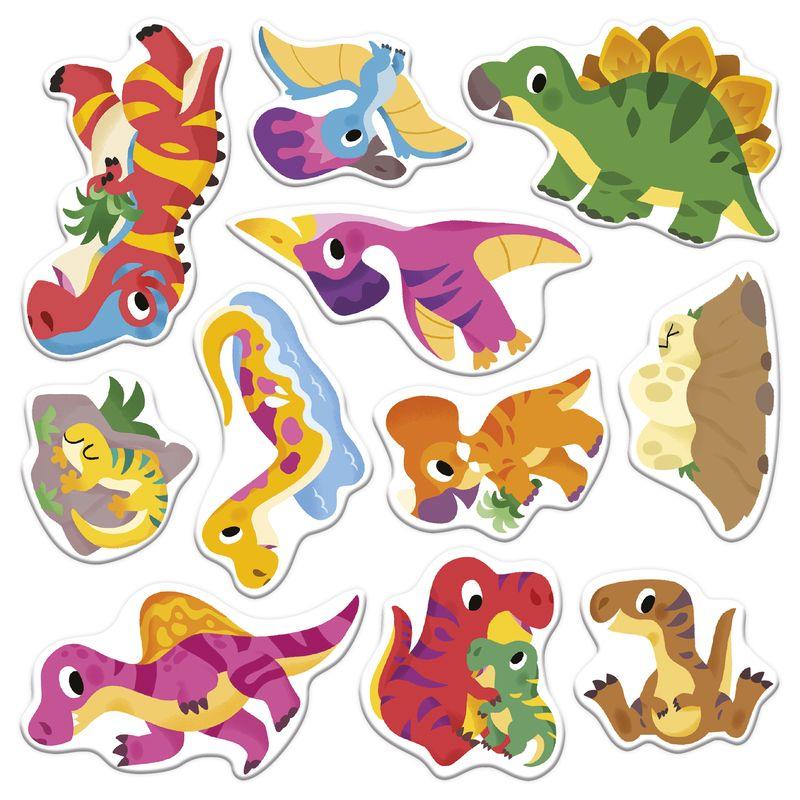 Coffret Stickers Epais Repositionnable Dinos 2 ans JANOD stickers planche 2