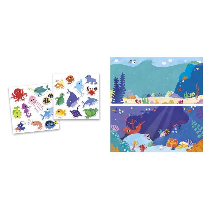 Coffret Stickers Epais Repositionnables La Mer 18 mois JANOD éléments
