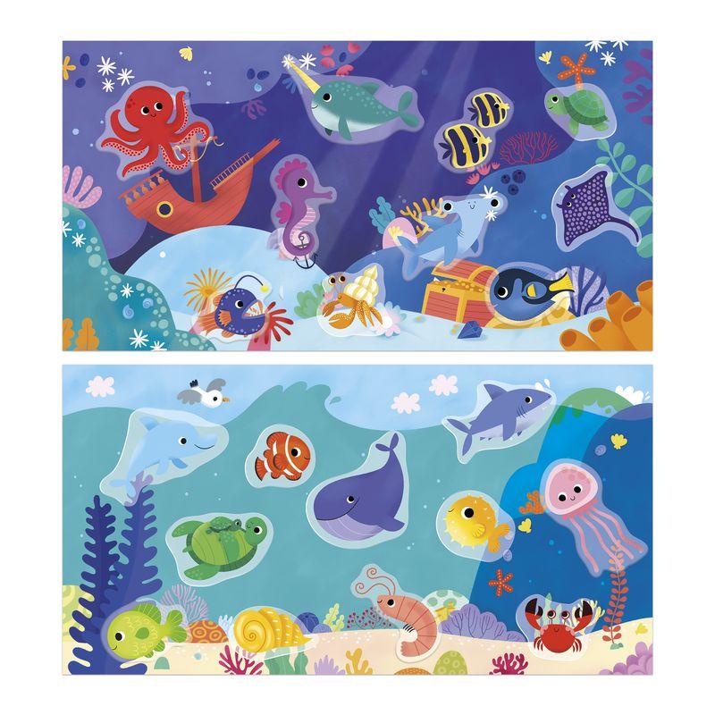 Coffret Stickers Epais Repositionnables La Mer 18 mois JANOD planches et stickers