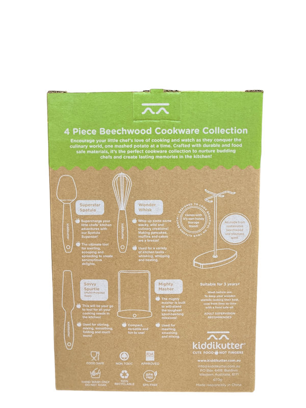 Coffret Ustensiles de Cuisine Kiddikutter Kiddikutter packaging dos 