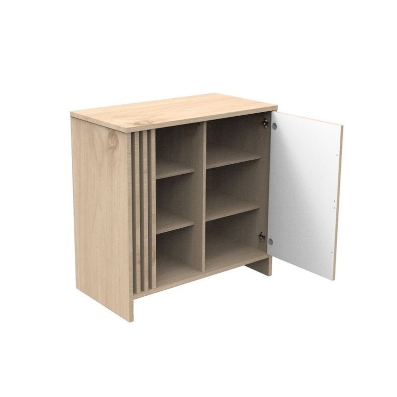Commode Tokyo 1 porte SAUTHON cote blanc porte ouverte