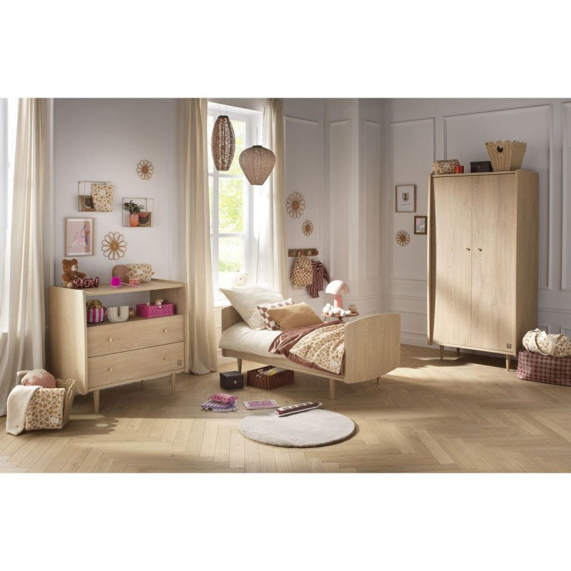 Commode 2 tiroirs My Love + plan à langer coulissant Sauthon lifestyle 6