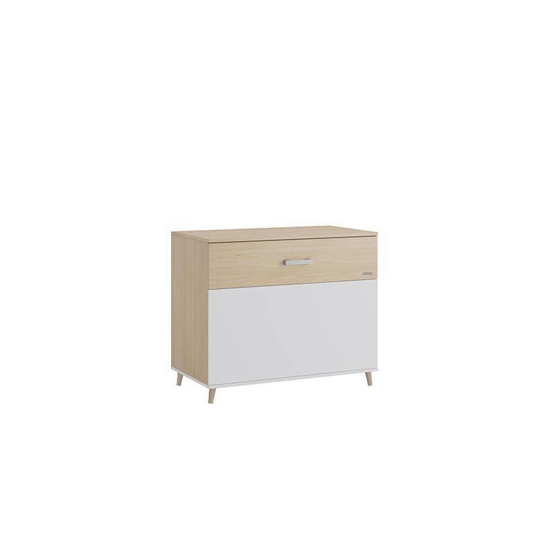 Commode 2 tiroirs Nature Blanc Micuna