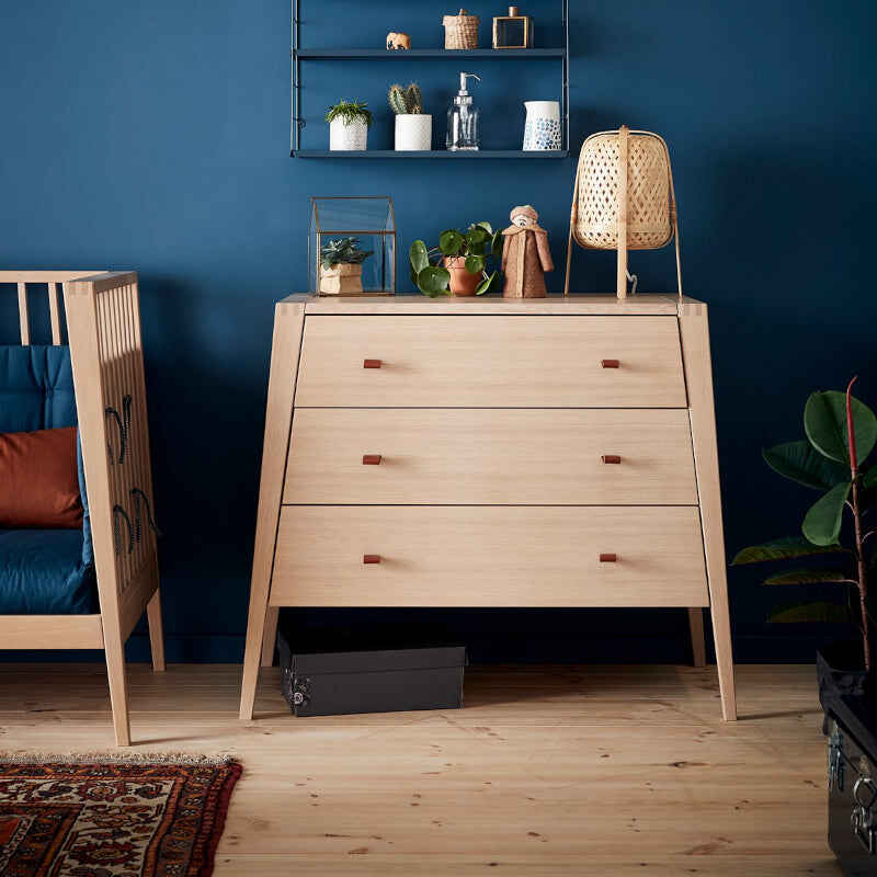 Commode 3 tiroirs Linea bois de hêtre naturel Leander lifestyle2