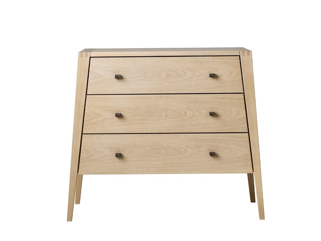 Commode 3 tiroirs Linea bois de chêne Leander 1