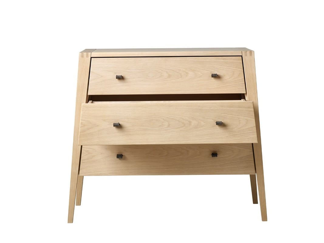 Commode 3 tiroirs Linea bois de chêne Leander 3