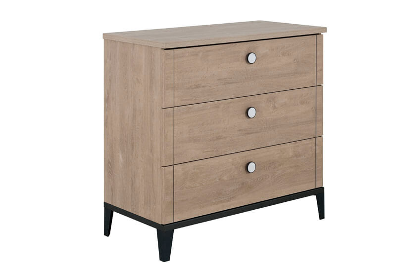 Commode Marcel avec plan à langer en option Galipette commode cote noir