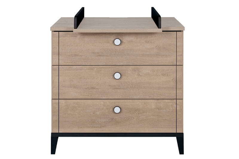 Commode Marcel avec plan à langer en option Galipette commode face noir