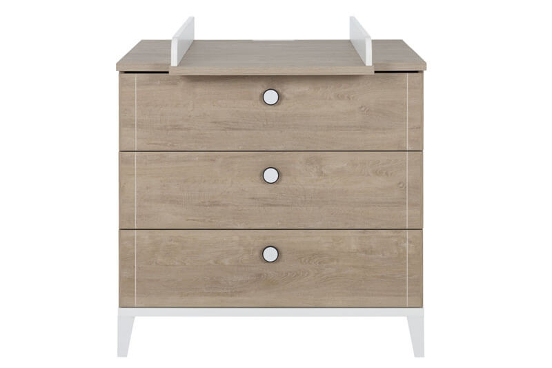 Commode Marcel avec plan à langer en option Galipette commode face blanc