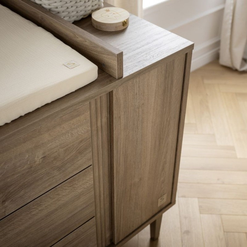 Commode 3 tiroirs Mokka avec plan à langer en option Sauthon lifestyle 4