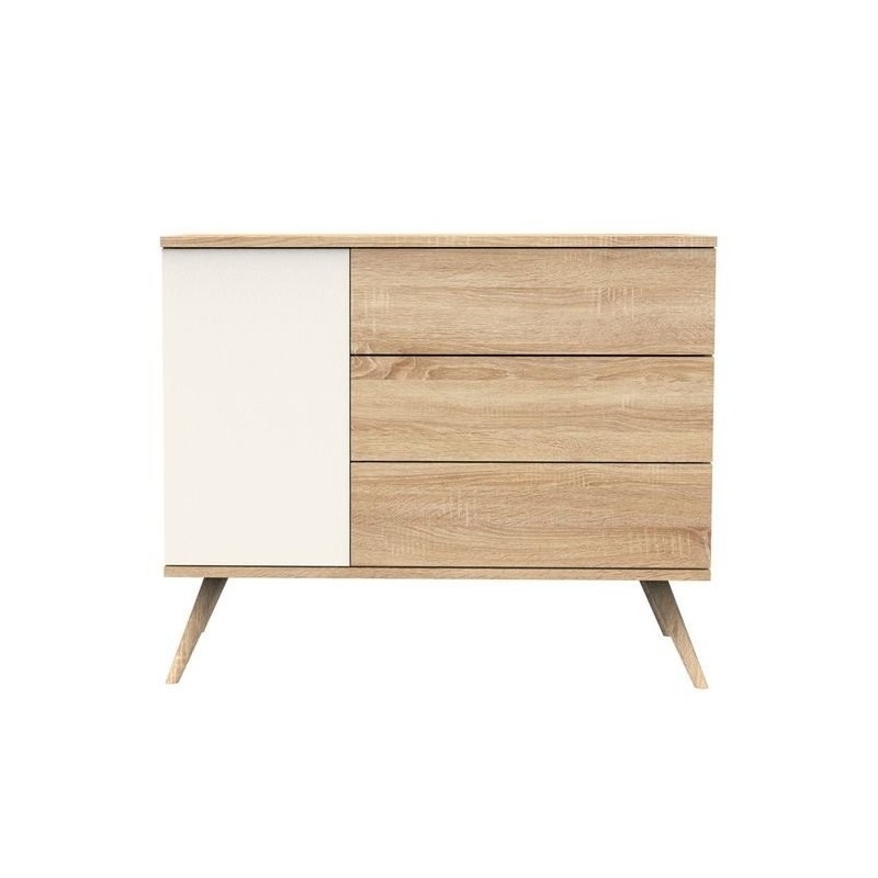 Commode 3 tiroirs Seventies SAUTHON face