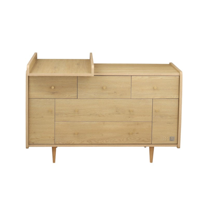 Commode Buffet My Love + plan à langer coulissant Sauthon plan à langer gauche