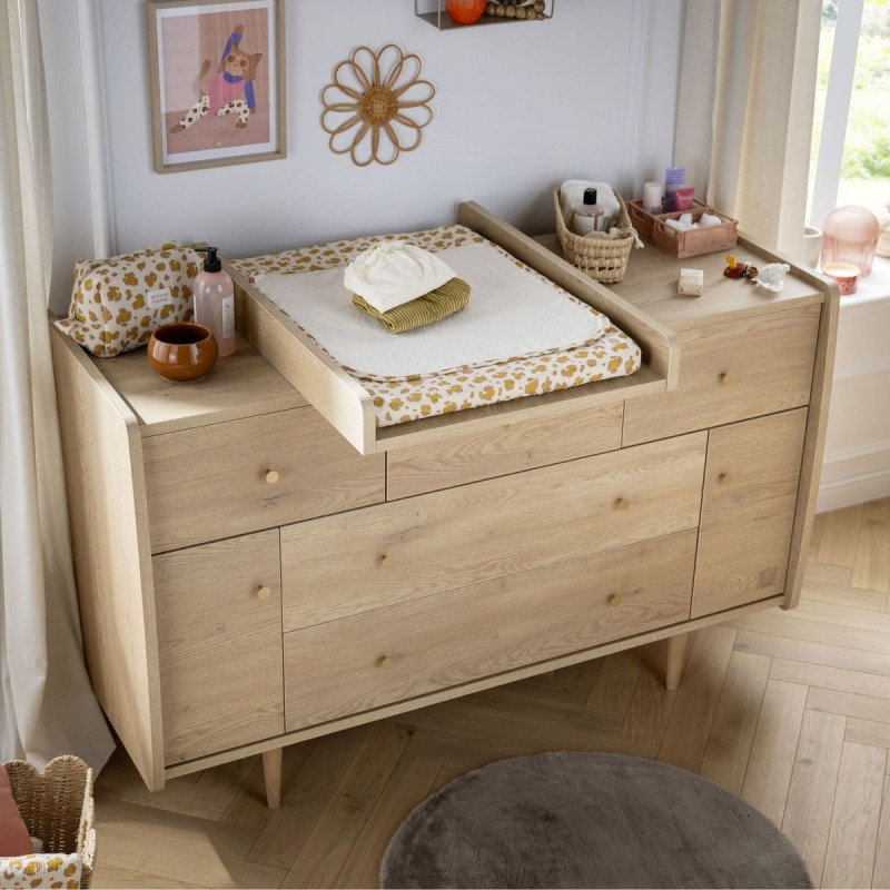 Commode Buffet My Love + plan à langer coulissant Sauthon lifestyle 2