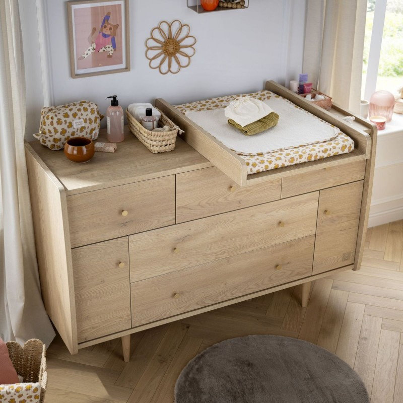 Commode Buffet My Love + plan à langer coulissant Sauthon lifestyle 1
