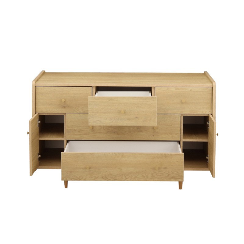 Commode Buffet My Love + plan à langer coulissant Sauthon commode ouverte