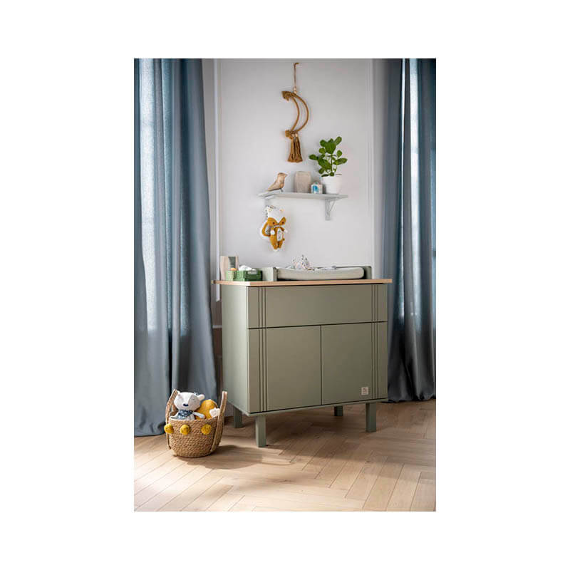 Commode Eleonore Kaki Sauthon ambiance