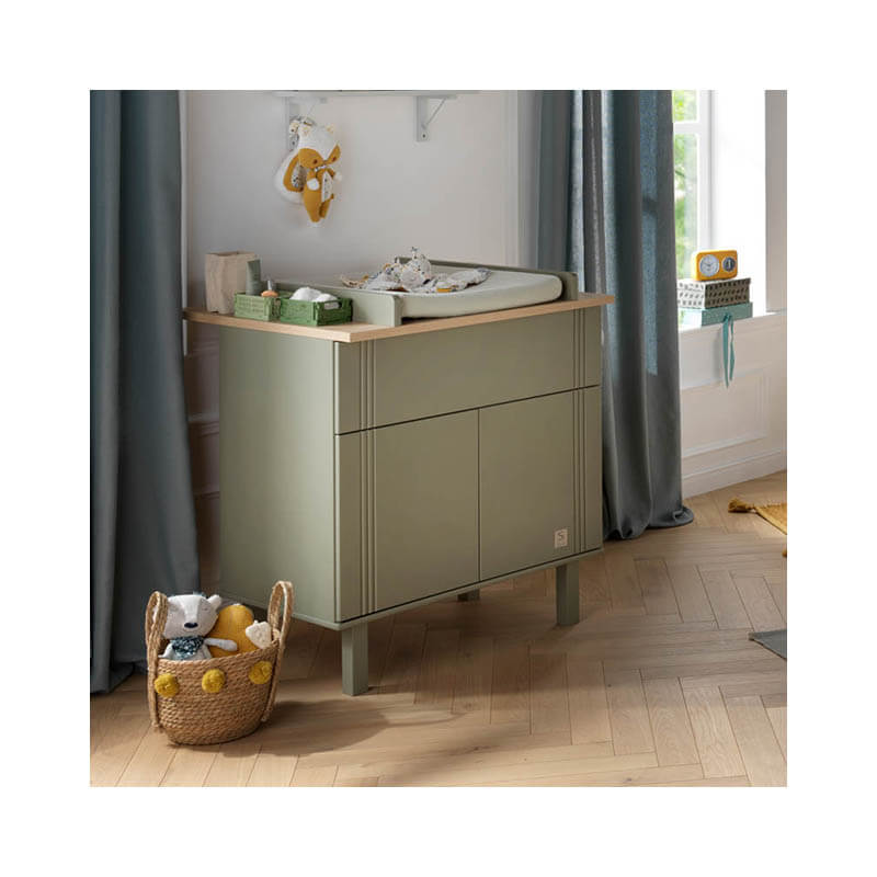 Commode Eleonore Kaki Sauthon zoom