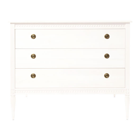 Commode en bois Massif Gustavienne White GUSTAVIENNE face