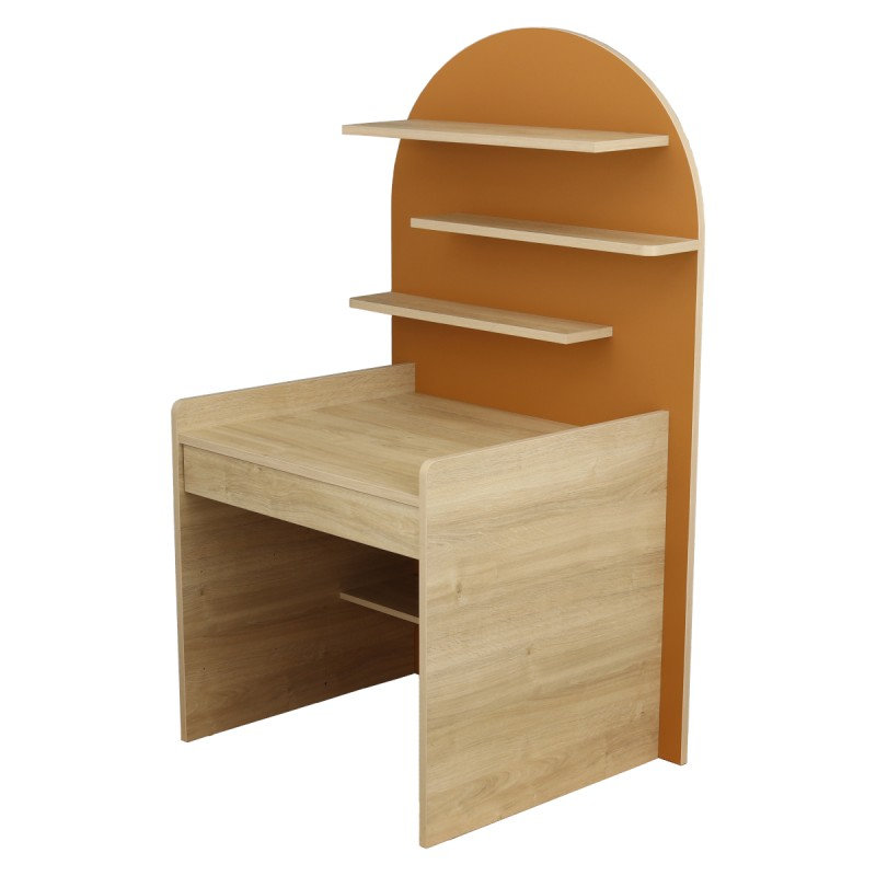 Pack Duo Arche Lit évolutif Caramel + Commode à langer/Bureau Sauthon bureau