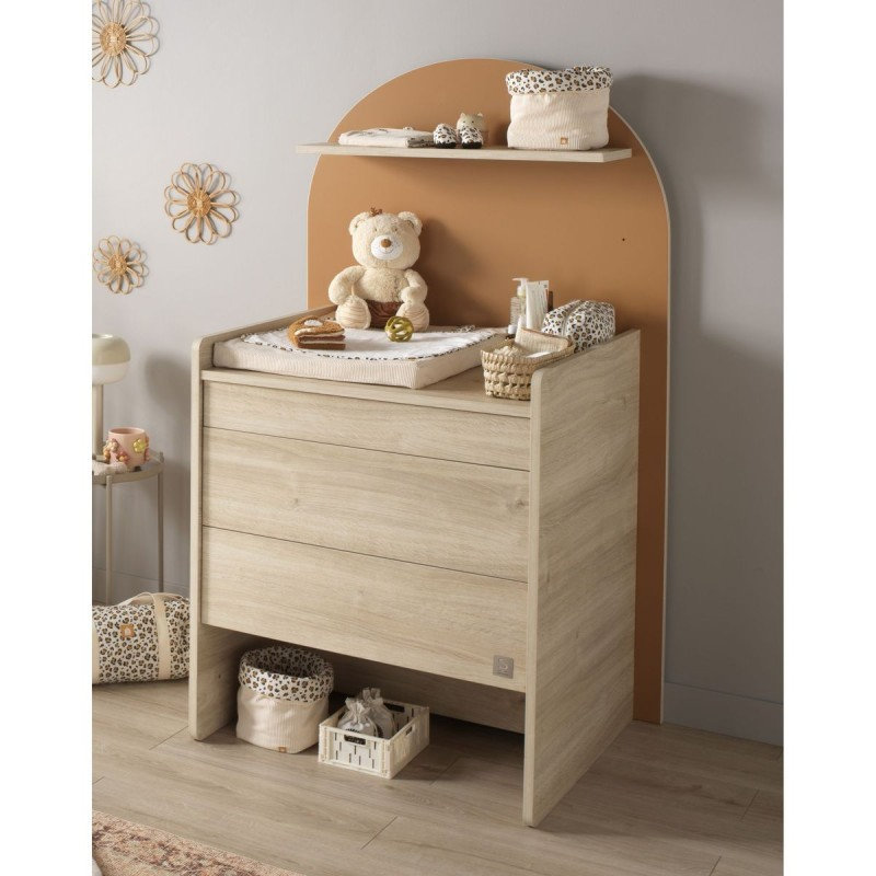 Pack Duo Arche Lit évolutif Caramel + Commode à langer/Bureau Sauthon lifestyle 3