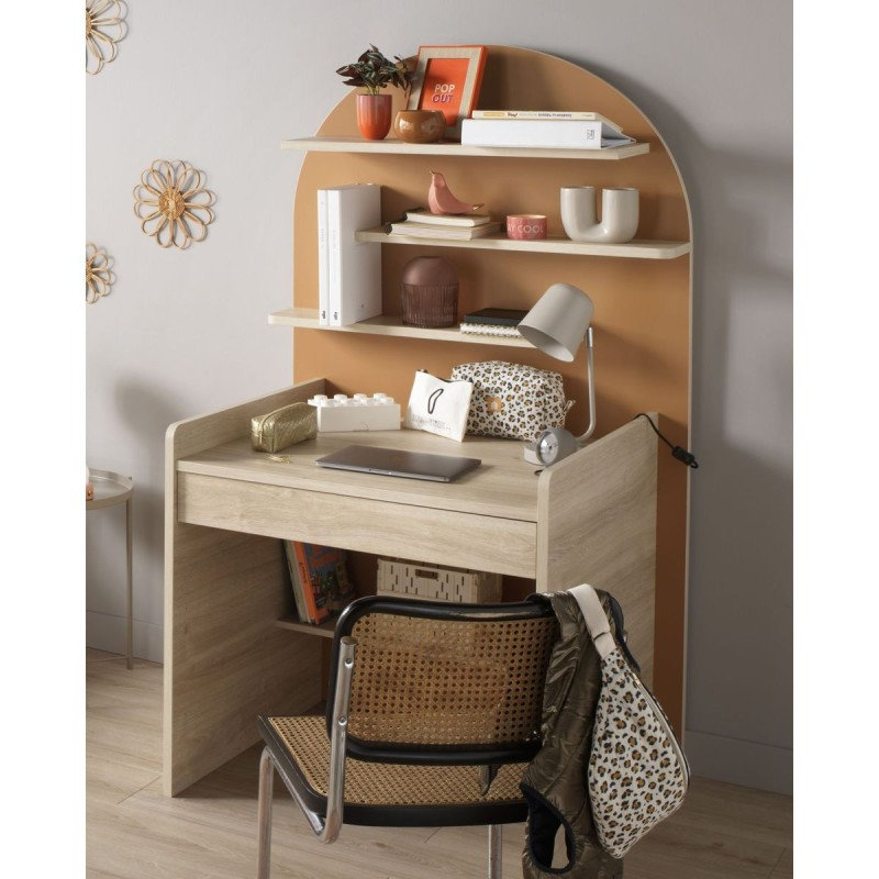 Pack Duo Arche Lit évolutif Caramel + Commode à langer/Bureau Sauthon lifestyle 4