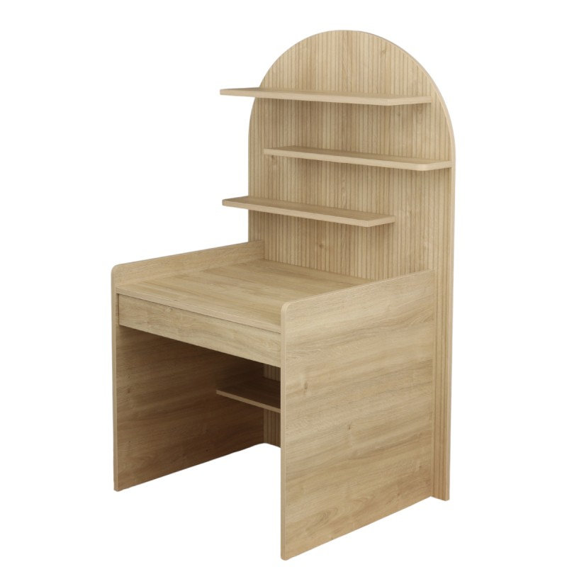 Pack Duo Arche Lit évolutif Strié + Commode à langer/Bureau  Sauthon bureau