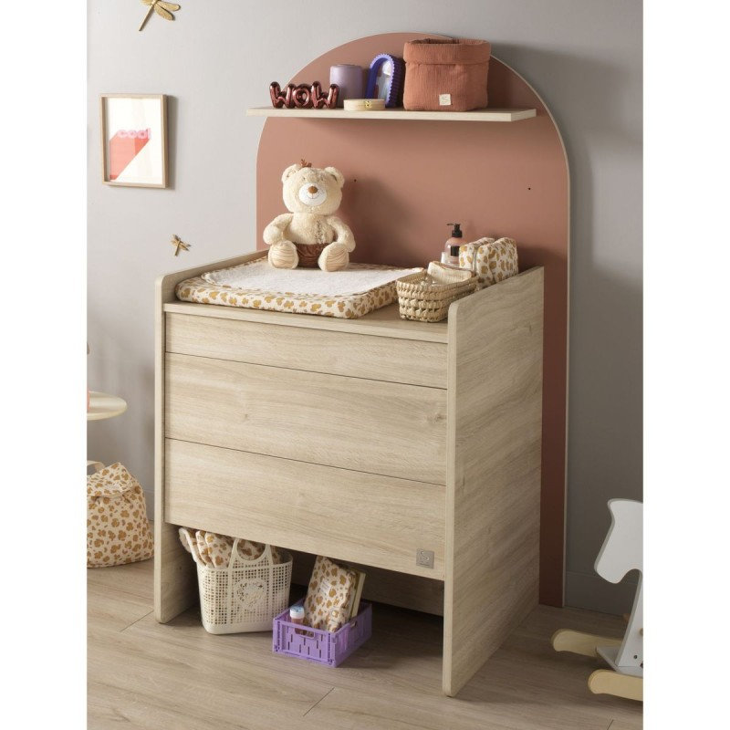 Pack Duo Arche Lit évolutif Terracotta + Commode à langer/Bureau Sauthon lifestyle 3