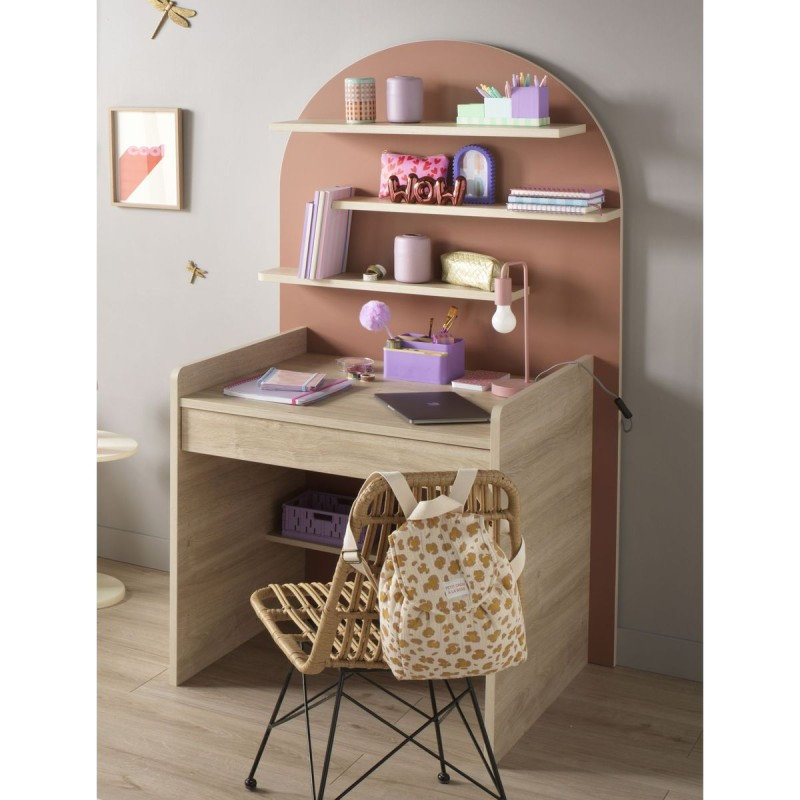 Pack Duo Arche Lit évolutif Terracotta + Commode à langer/Bureau Sauthon lifestyle 4