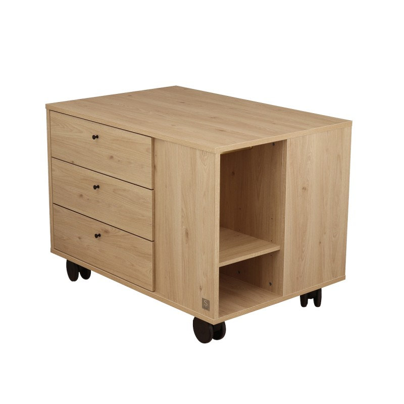 Commode îlot avec plan à langer en option Sauthon commode sur roulettes