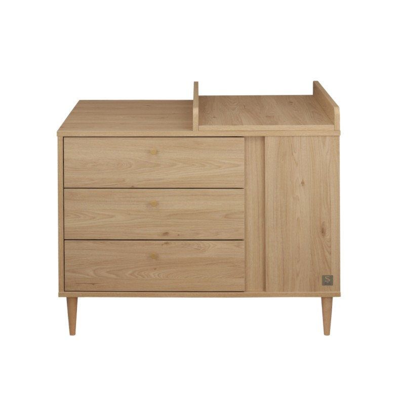 Commode îlot avec plan à langer en option Sauthon commode dispoditif à droite