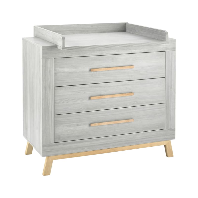 Chambre Miami Gris Lit Kit-Transformation Commode Schardt 7